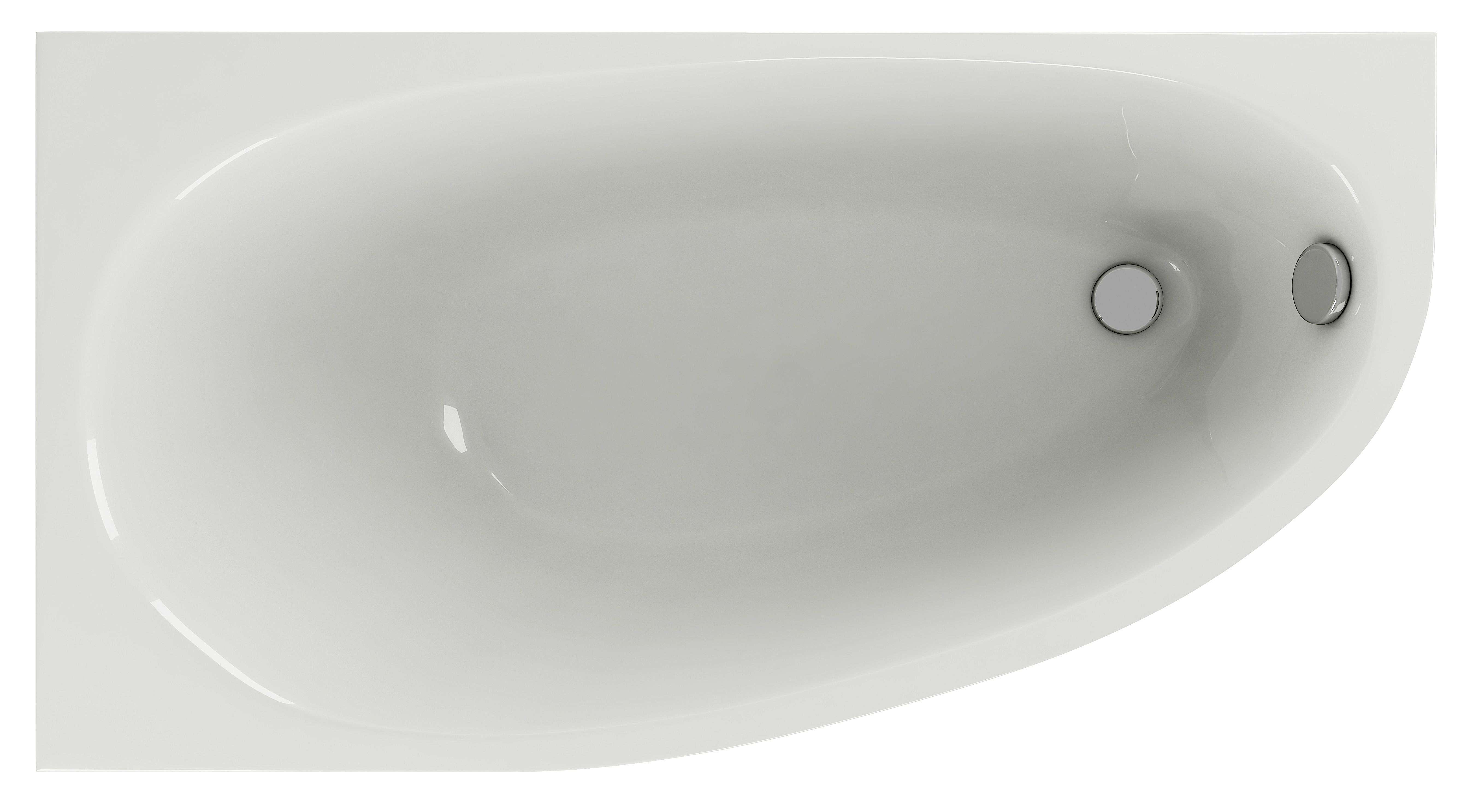 Акриловая ванна Aquatek Дива 160x90 L без фронтального экрана, без гидромассажа, без опоры(каркаса)