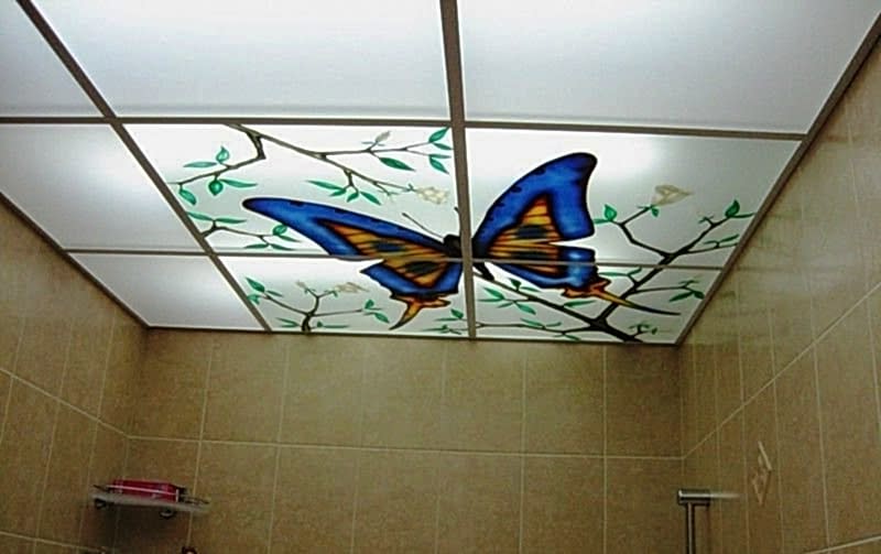 подвесной потолок в ванной комнате