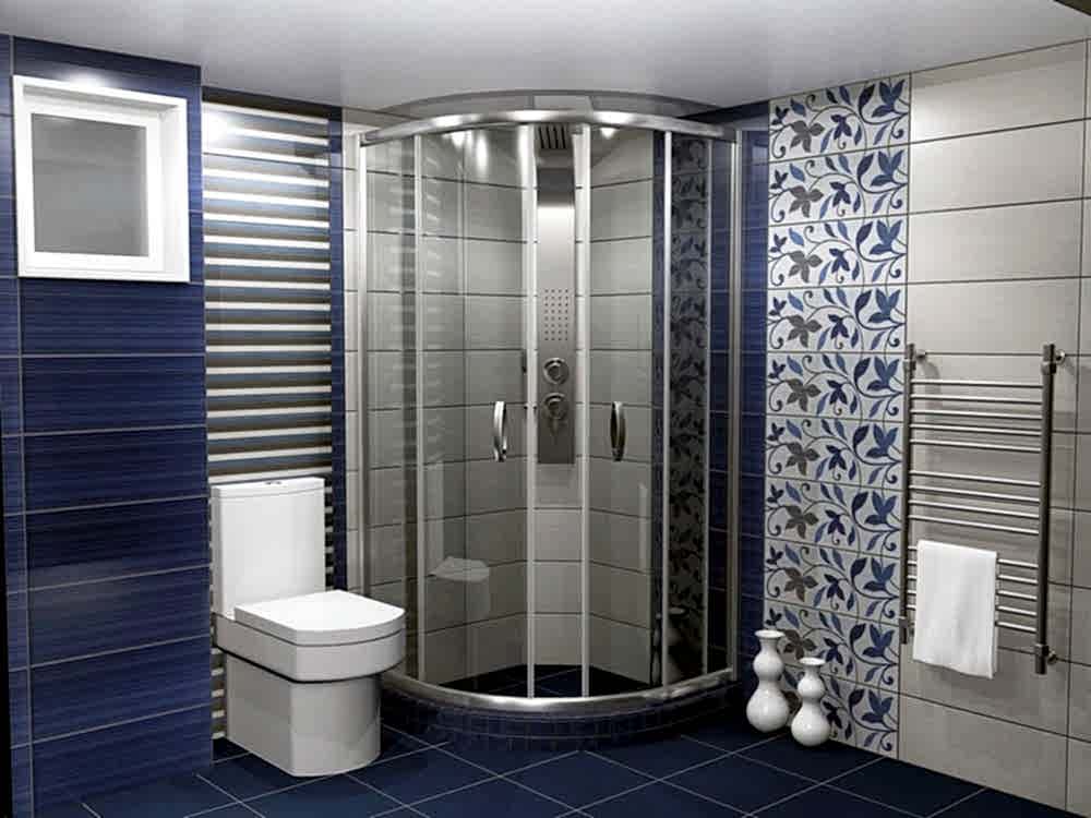 3D дизайн маленькой ванной комнаты 2,0x2,0м (проект 2)