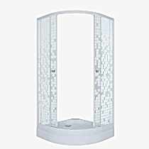 Душевой уголок Triton Стандарт 90х90 А АКВА - МОЗАИКА с поддоном +сифон E410CL