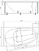 Акриловая ванна Aquatek Дива 150х90 R без фронтального экрана, без гидромассажа, без опоры(каркаса)