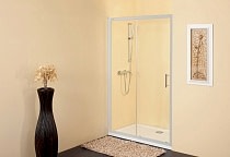 Душевая дверь Kolpa-san Q line TV/2D 120х190 silver профиль прозрачное стекло в нишу (ВЫСТАВОЧНЫЙ ОБРАЗЕЦ!)