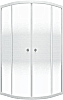 Душевой уголок Triton Лайт 90х90 А Градиент, Белый с поддоном +сифон D90мм