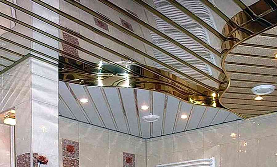 оригинальный потолок ванная комната фото 25