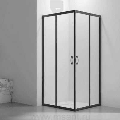 Душевой уголок Veconi Rovigo RV-101B 90x90, профиль черный