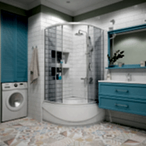 Душевой уголок Erlit Comfort ER0508T-C4 80x80 с поддоном, тонированное стекло