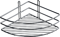 Полка Fixsen FX-710-1 угловая, хром