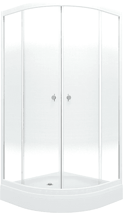 Душевой уголок Triton Лайт 90х90 А Градиент, Белый с поддоном +сифон D90мм