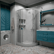 Душевой уголок Erlit Comfort ER0509-C4 90x90 с поддоном, тонированное стекло