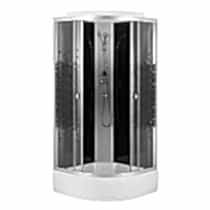 Душевая кабина Loranto 800x800x2150 поддон 25 см, 4 мм прозрачное стекло с рисунком 