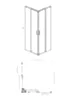 AQ NAA 1142-100 (новый артикул AQ ARI KV10020CH) Душевой уголок квадратный, двери раздвижные AQUATEK профиль хром, стекло прозрачное