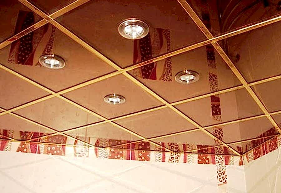 подвесной потолок в ванной комнате фото 26