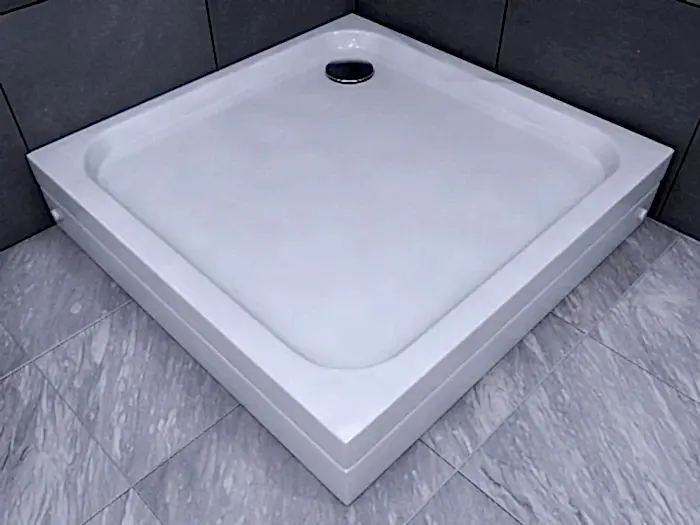 Душевой поддон акриловый AQUATEK 100*100*15 квадрат с ножками с фронтальным экраном, без сифона с уп. 