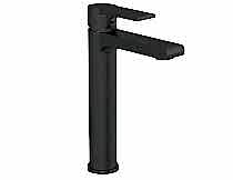 Смеситель Cersanit BRASKO BLACK 63111 для раковины высокий однорычажный черный клик клак