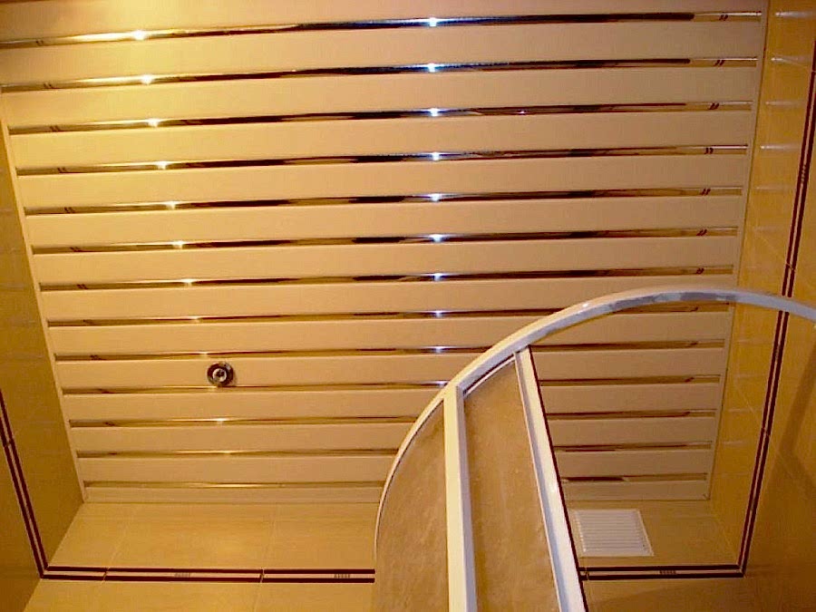 реечный потолок в ванной фото 20