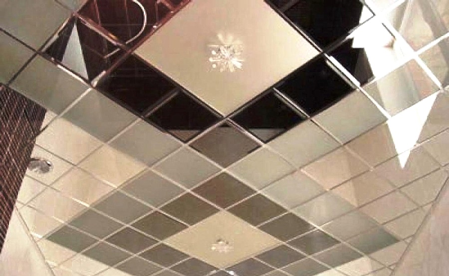 потолок из плитки в ванной комнате фото 4