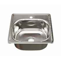 Мойка врез 38х38 (0,6) вып 1 1/2 MIXLINE 15см с гофросифоном